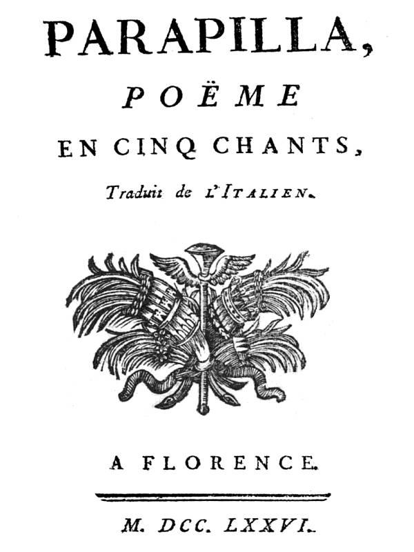 Parapilla, poëme en cinq chants