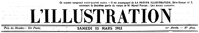 L'Illustration, No. 3655, 15 Mars 1913 L'Illustration, No. 3655, 15 Mars 1913