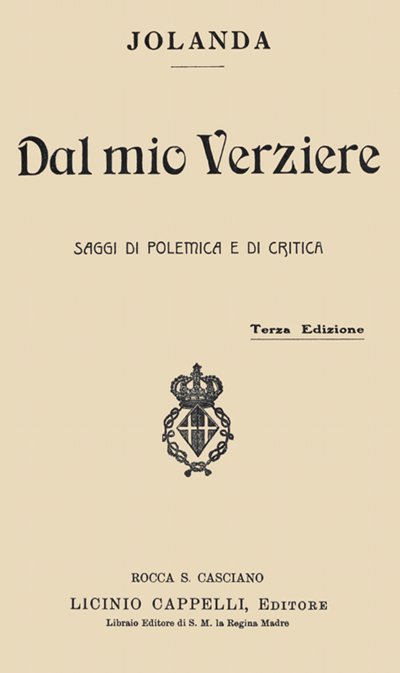 Dal mio verziere : saggi di polemica e di critica Dal mio verziere : saggi di polemica e di critica