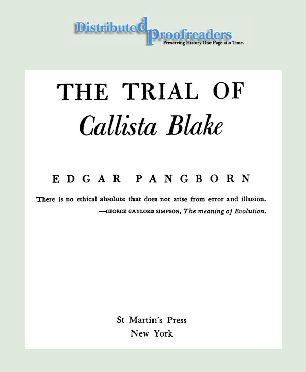 The Trial of Callista Blake The Trial of Callista Blake