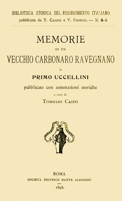 Memorie di un vecchio carbonaro ravegnano