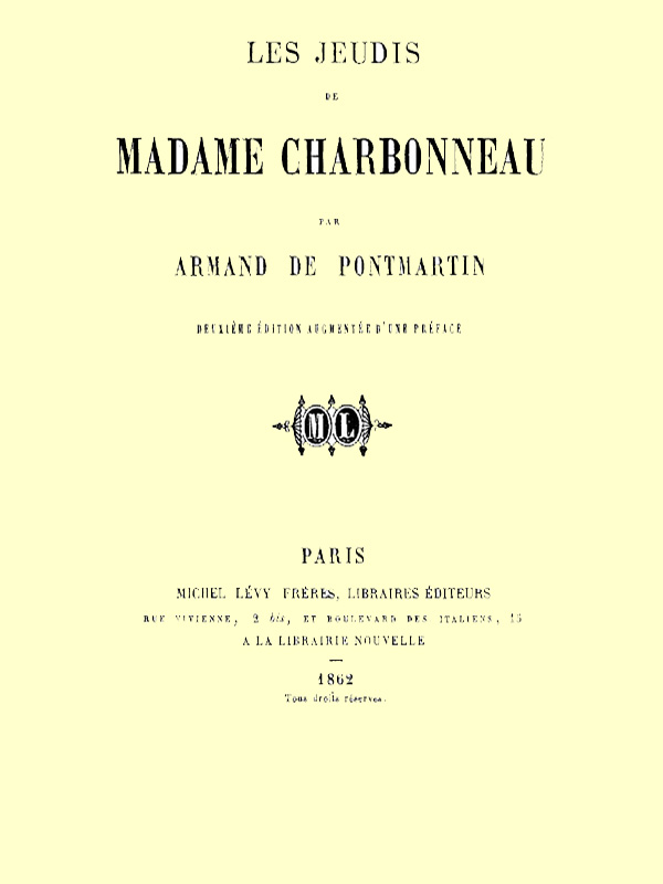 Les Jeudis de Madame Charbonneau Les Jeudis de Madame Charbonneau
