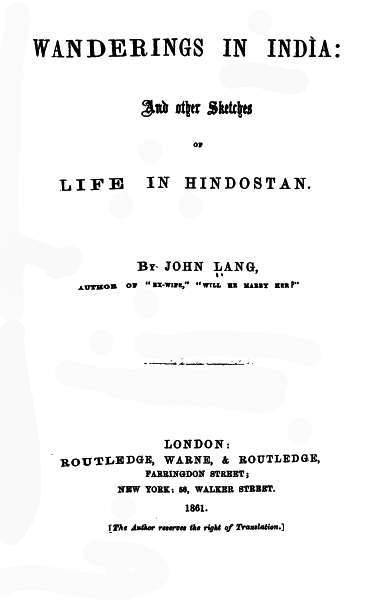 Wanderings in India, and Other Sketches of Life in Hindostan Wanderings in India, and Other Sketches of Life in Hindostan