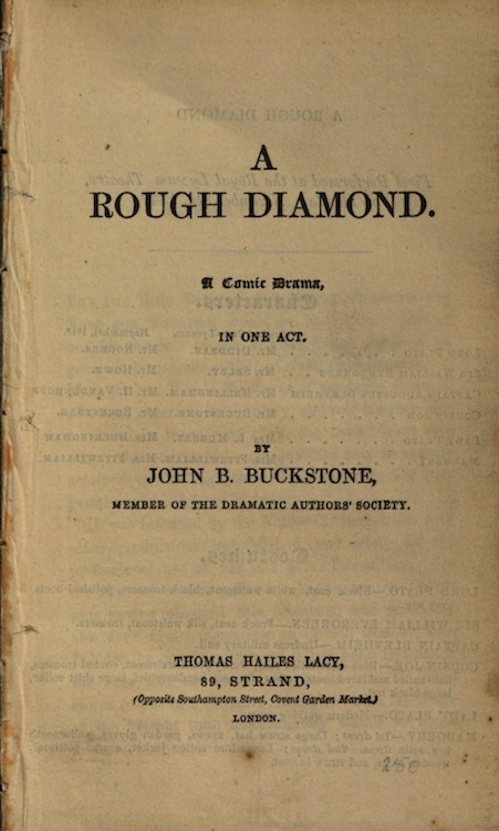 A Rough Diamond: A Comic Drama in One Act A Rough Diamond: A Comic Drama in One Act