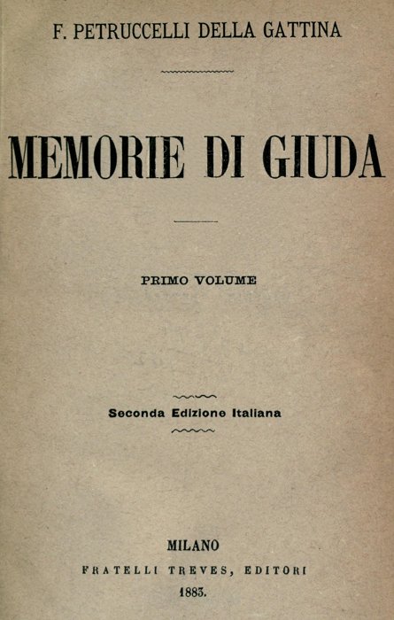 Memorie di Giuda, vol. I Memorie di Giuda, vol. I