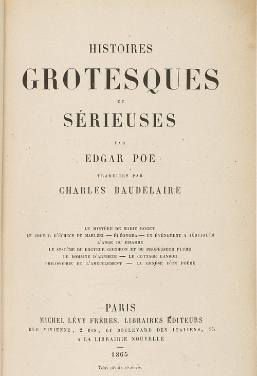 Histoires grotesques et sérieuses Histoires grotesques et sérieuses