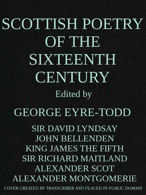 Scottish Poetry of the Sixteenth Century