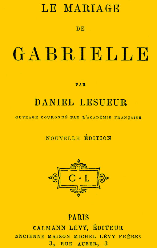 Le mariage de Gabrielle