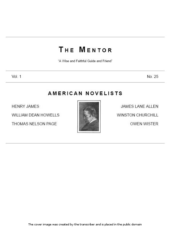 The Mentor: American Novelists, Vol. 1, No. 25 The Mentor: American Novelists, Vol. 1, No. 25
