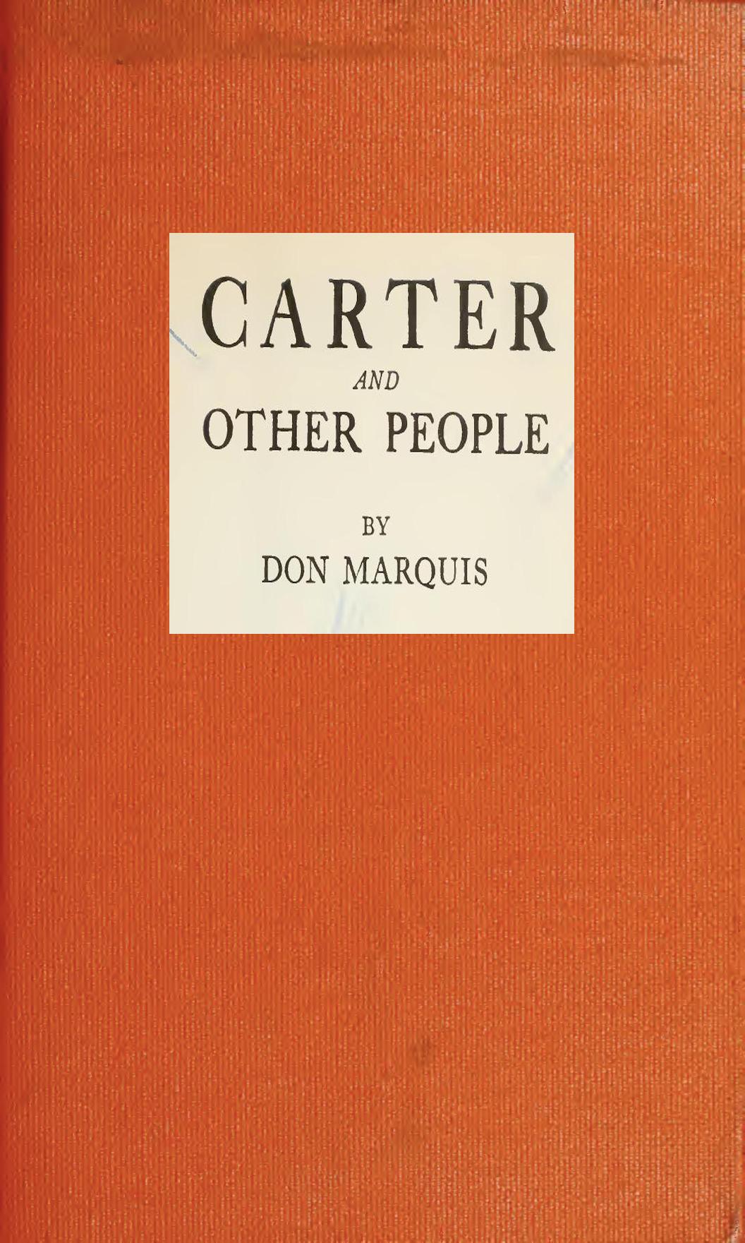Carter, and Other People Carter, and Other People