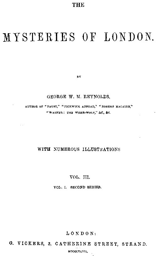 The Mysteries of London, v. 3/4 The Mysteries of London, v. 3/4