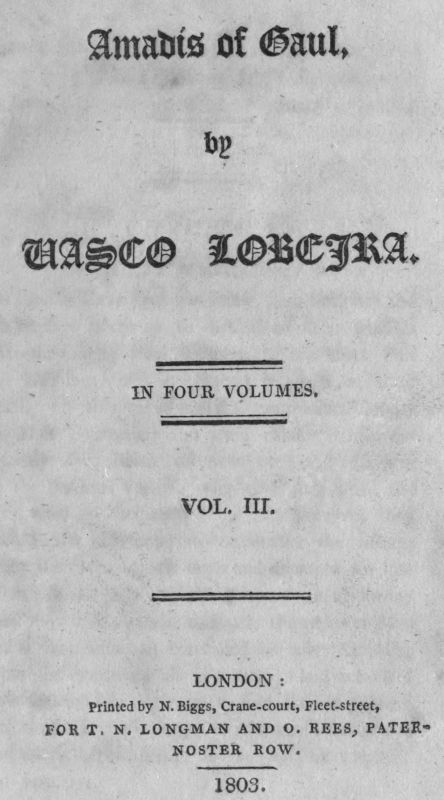 Amadis of Gaul, Vol. 3 Amadis of Gaul, Vol. 3
