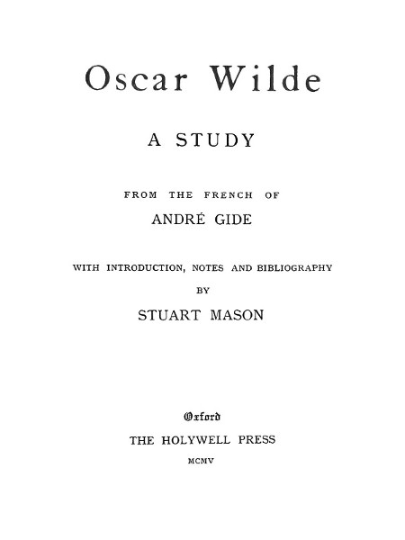 Oscar Wilde, a study Oscar Wilde, a study