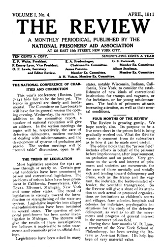 The Review; Vol. 1, No. 4, April, 1911 The Review; Vol. 1, No. 4, April, 1911