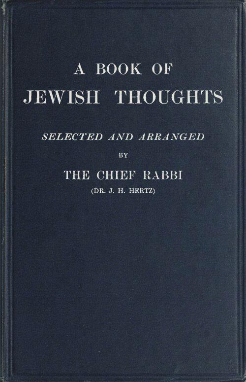 A Book of Jewish Thoughts A Book of Jewish Thoughts