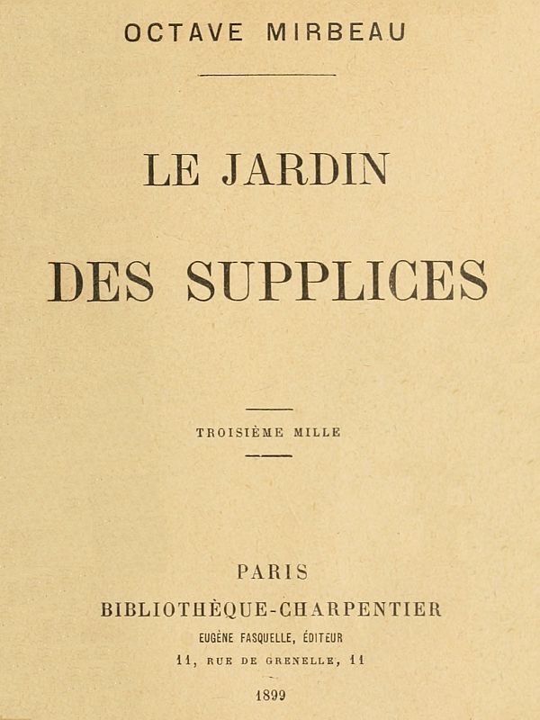 Le jardin des supplices Le jardin des supplices