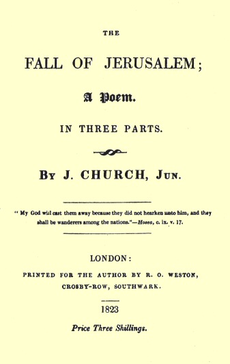The Fall of Jerusalem: A Poem