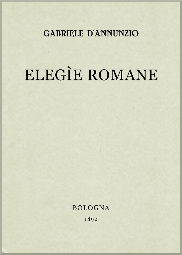 Elegìe Romane Elegìe Romane