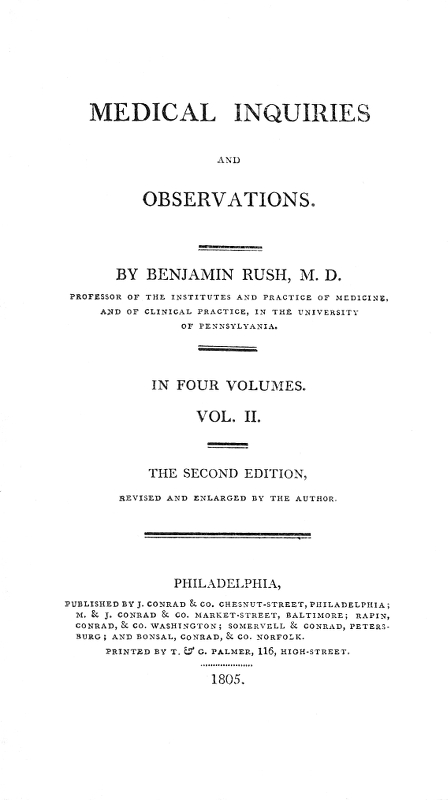 Medical Inquiries and Observations, Vol. 2 The Second Edition, Revised and Enlarged by the Author Medical Inquiries and Observations, Vol. 2 The Second Edition, Revised and Enlarged by the Author