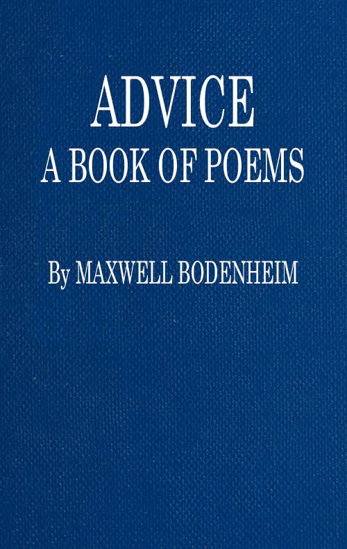 Advice: A Book of Poems Advice: A Book of Poems