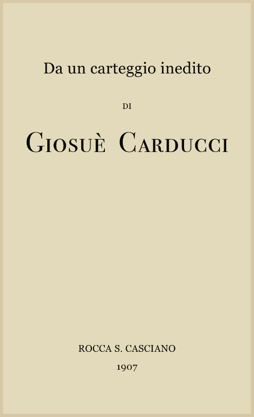 Da un carteggio inedito