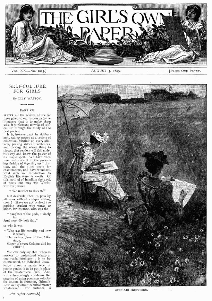 The Girl's Own Paper, Vol. XX. No. 1023, August 5, 1899 The Girl's Own Paper, Vol. XX. No. 1023, August 5, 1899