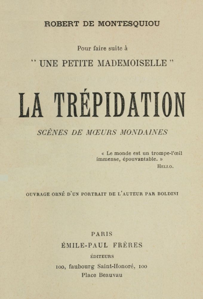 La trépidation La trépidation
