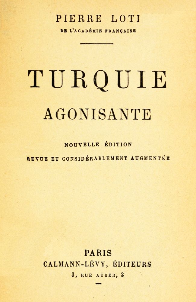 Turquie agonisante Turquie agonisante
