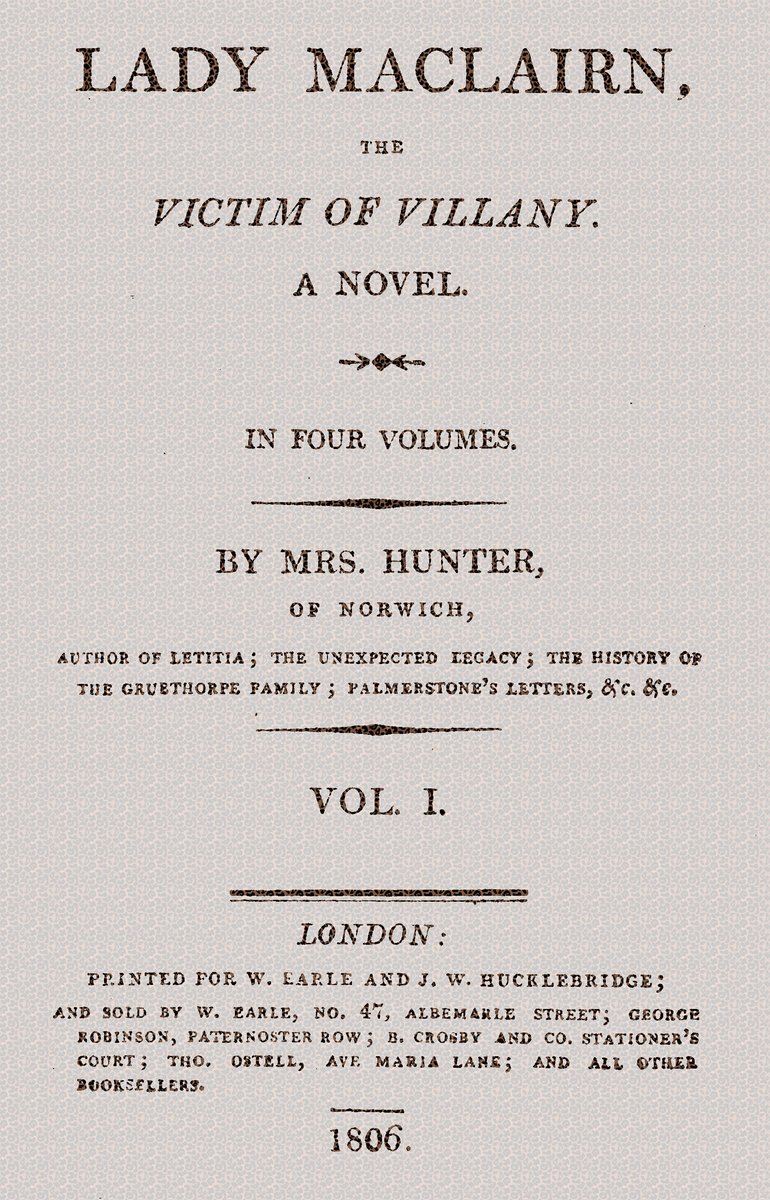 Lady Maclairn, the victim of villany