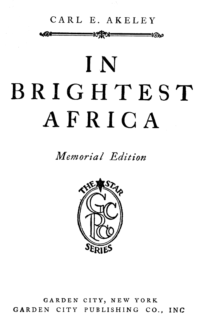 In Brightest Africa In Brightest Africa