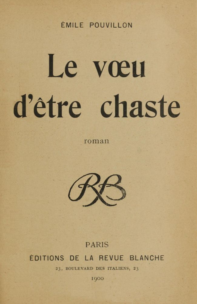 Le vœu d'être chaste: roman Le vœu d'être chaste: roman