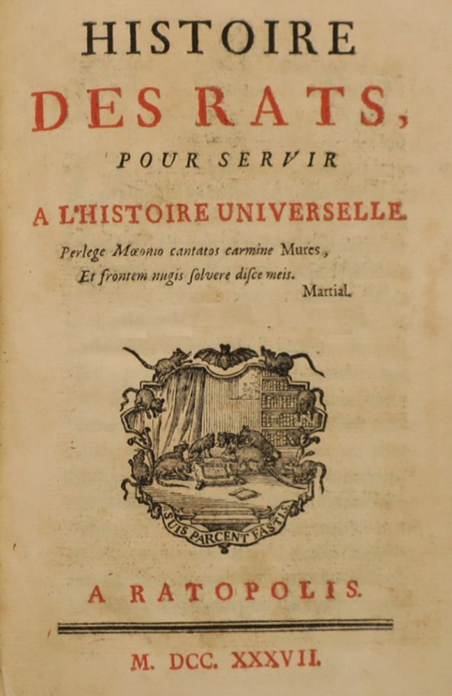 Histoire des rats, pour servir à l'histoire universelle