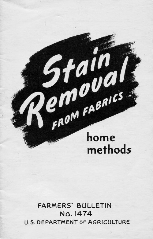 Stain Removal from Fabrics: Home Methods Stain Removal from Fabrics: Home Methods