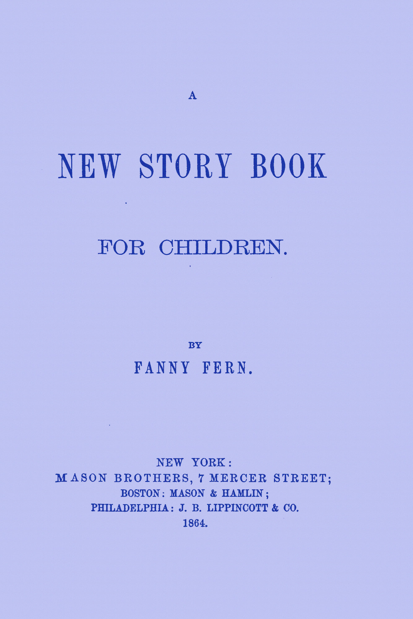 A New Story Book for Children A New Story Book for Children
