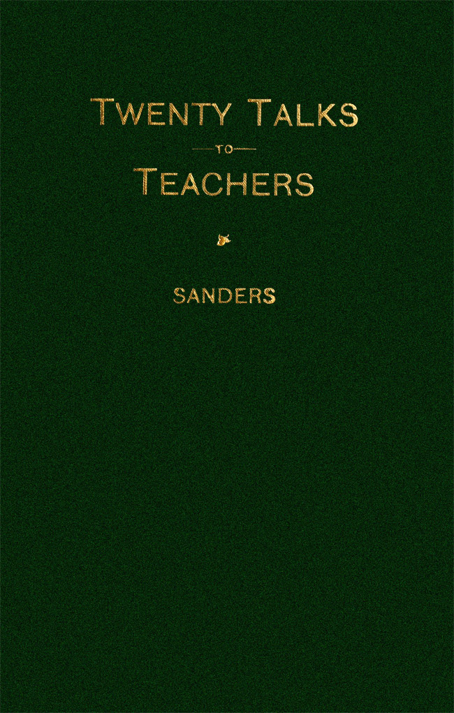 Twenty Talks to Teachers Twenty Talks to Teachers