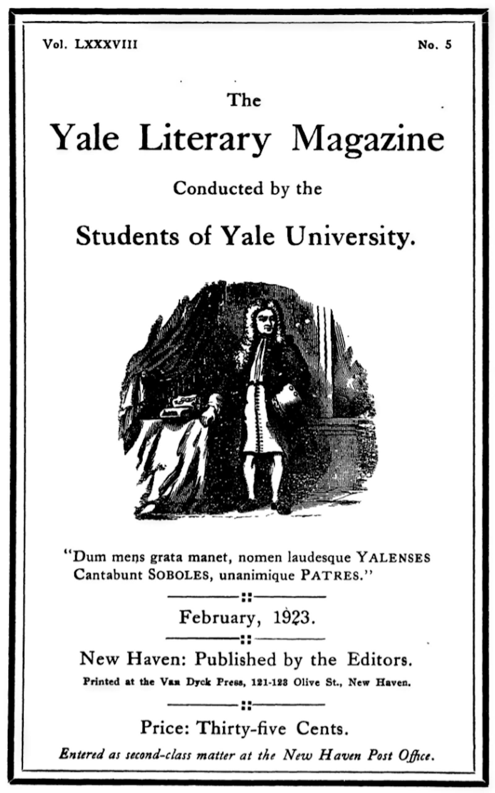 The Yale Literary Magazine (Vol. LXXXVIII, No. 5, February 1923)
