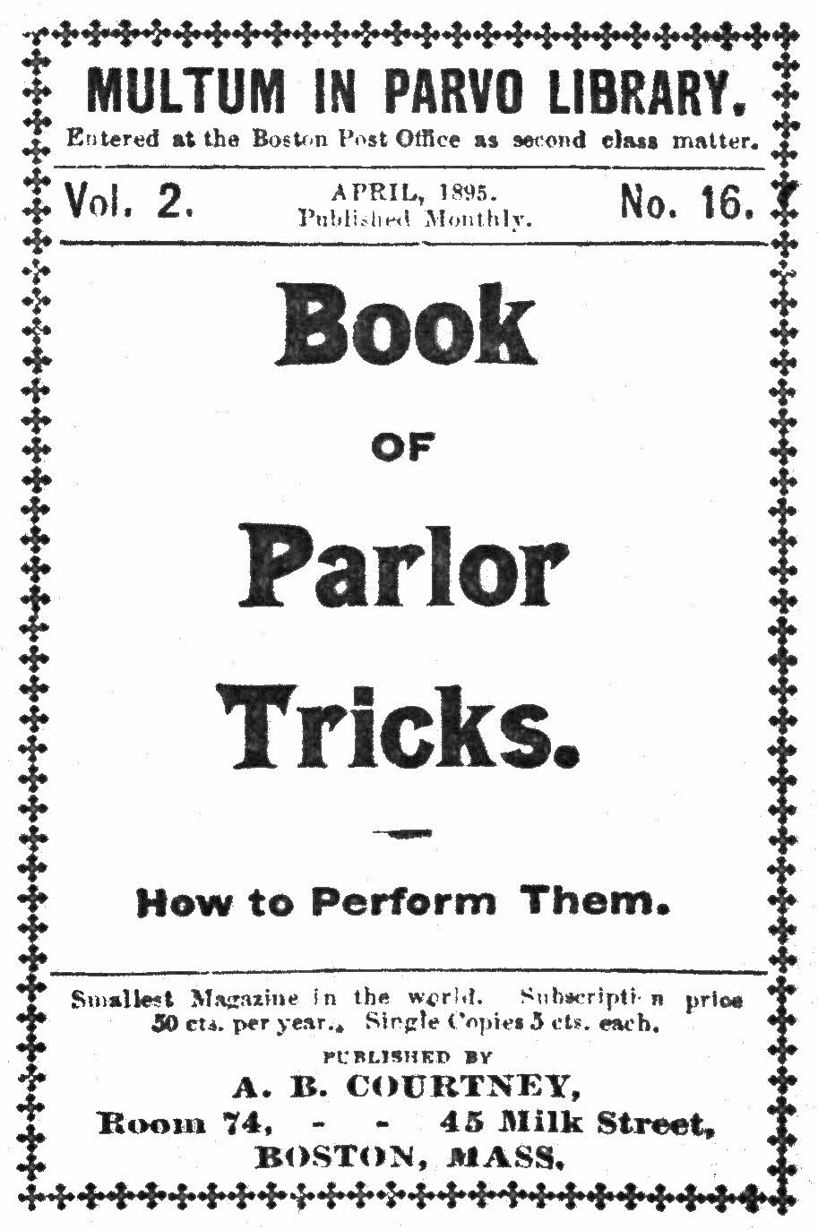Book of parlor tricks: How to perform them Book of parlor tricks: How to perform them