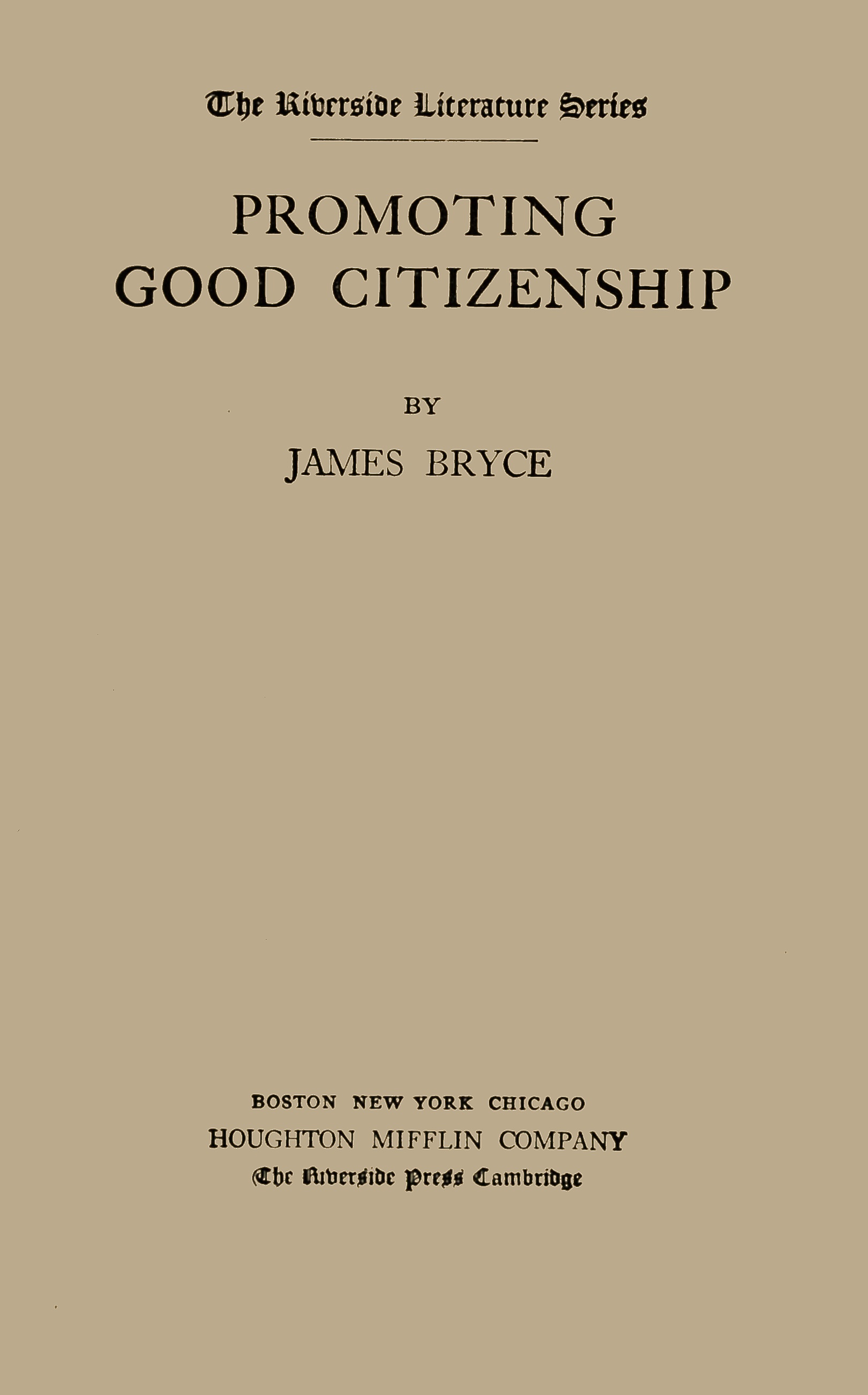 Promoting good citizenship