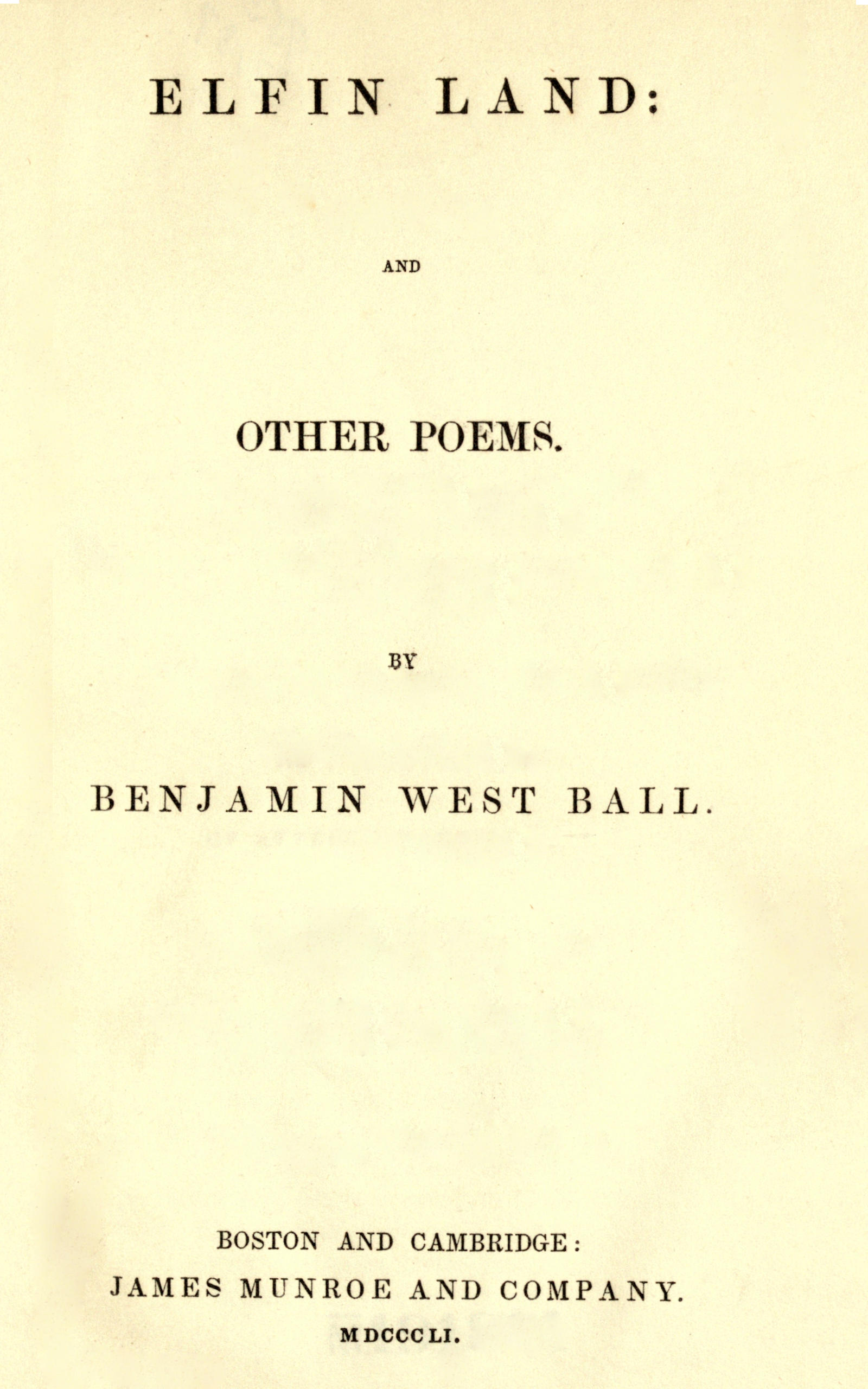 Elfin land: and other poems Elfin land: and other poems