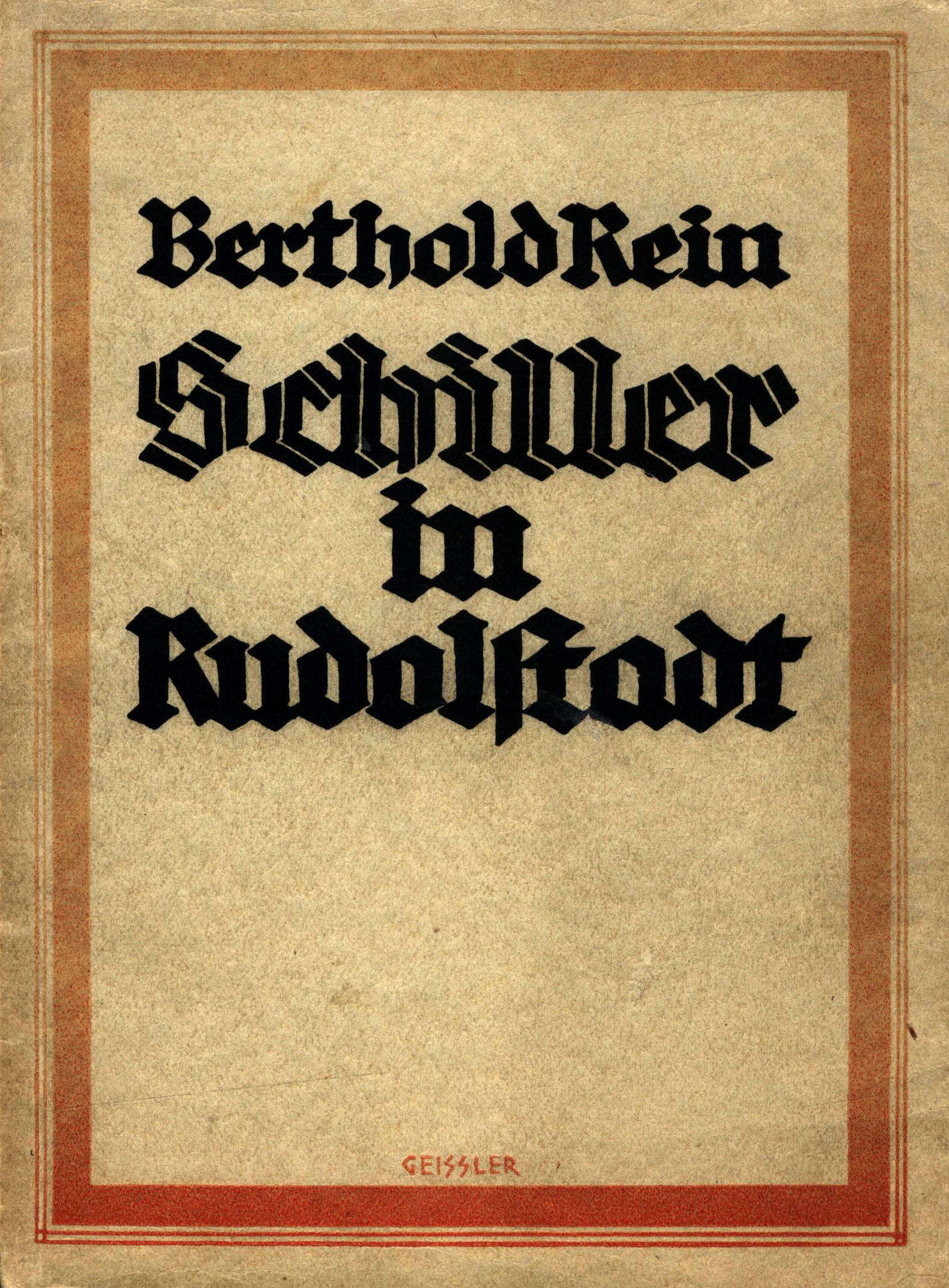 Schiller in Rudolstadt Schiller in Rudolstadt