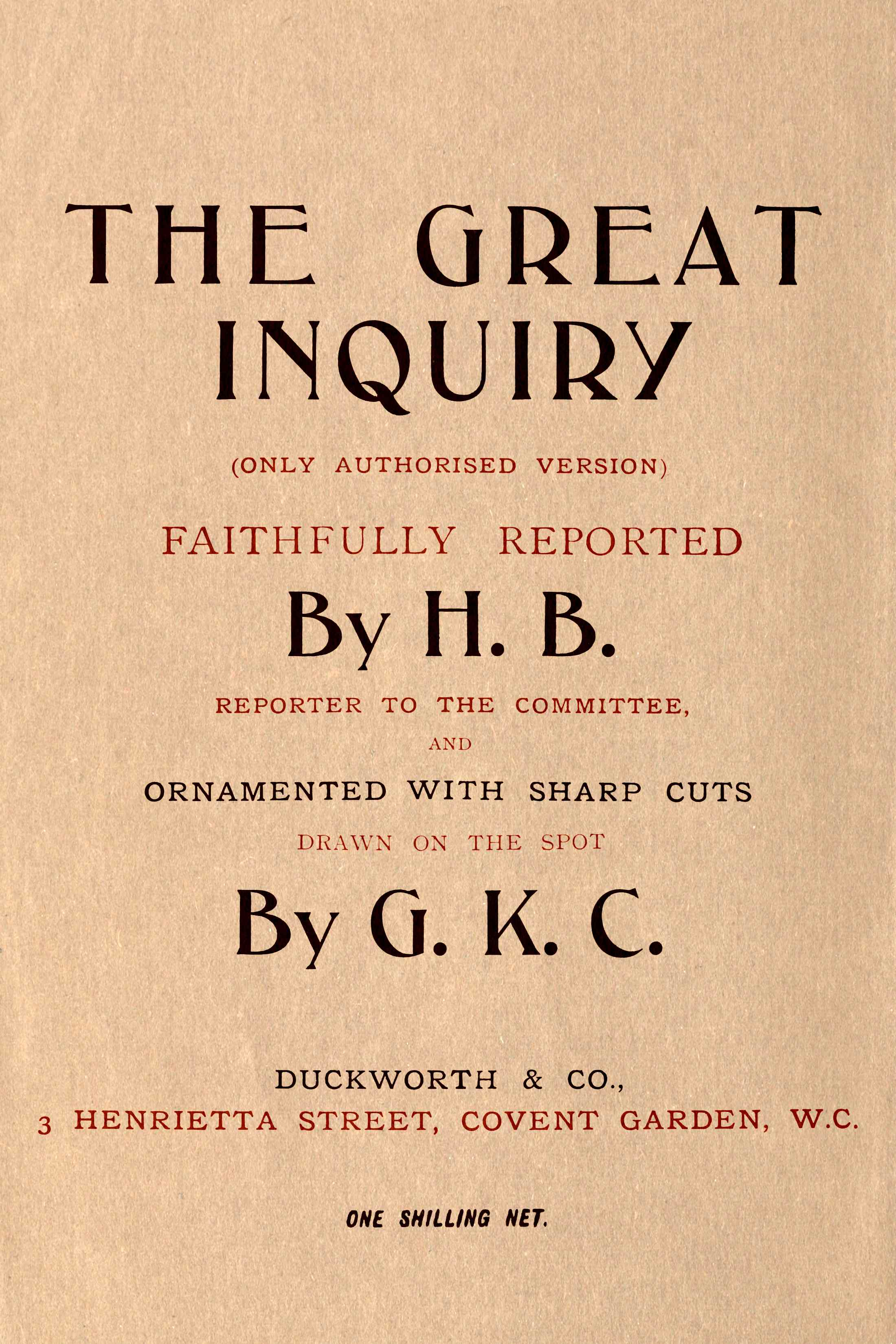 The great inquiry The great inquiry