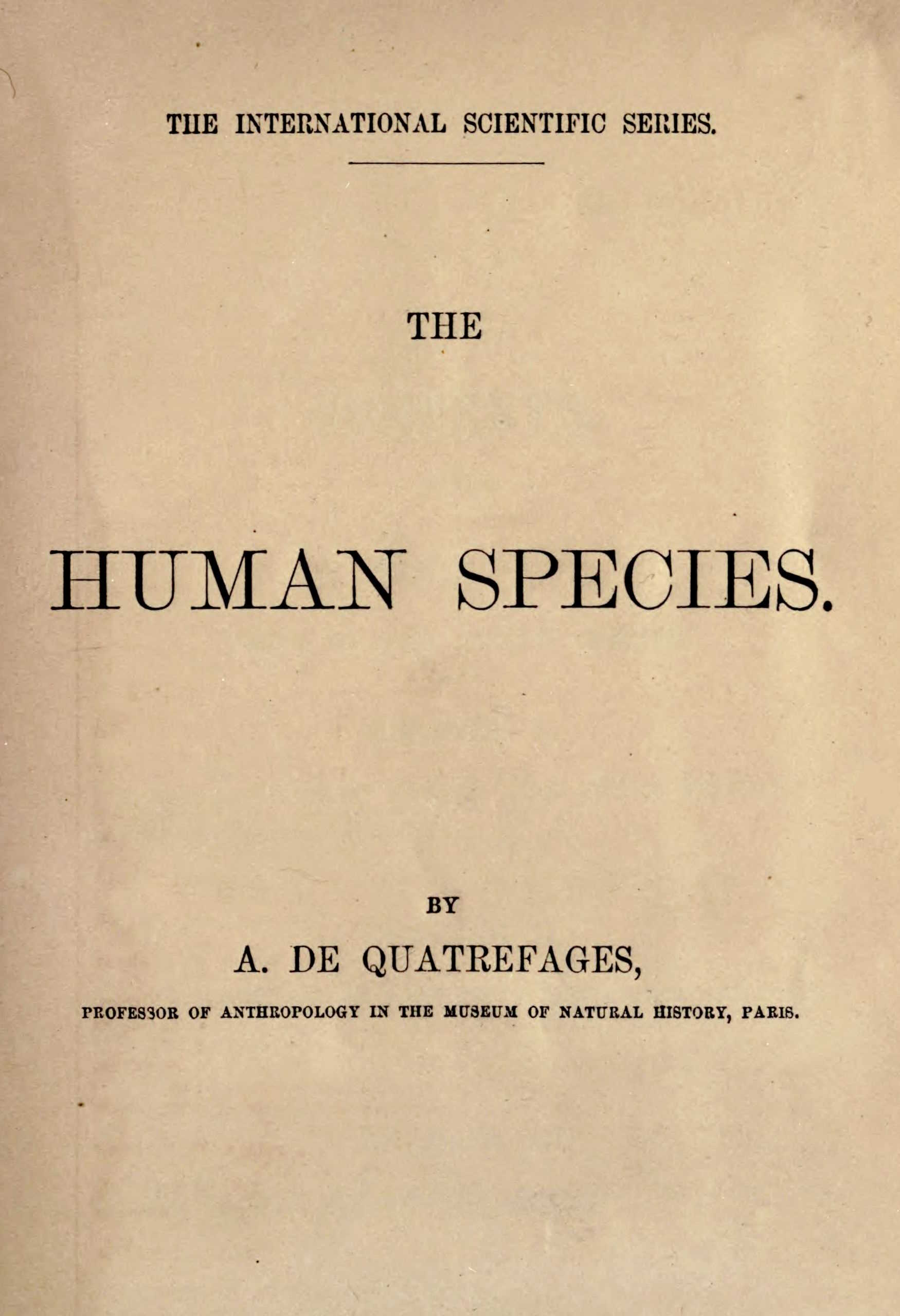 The human species The human species