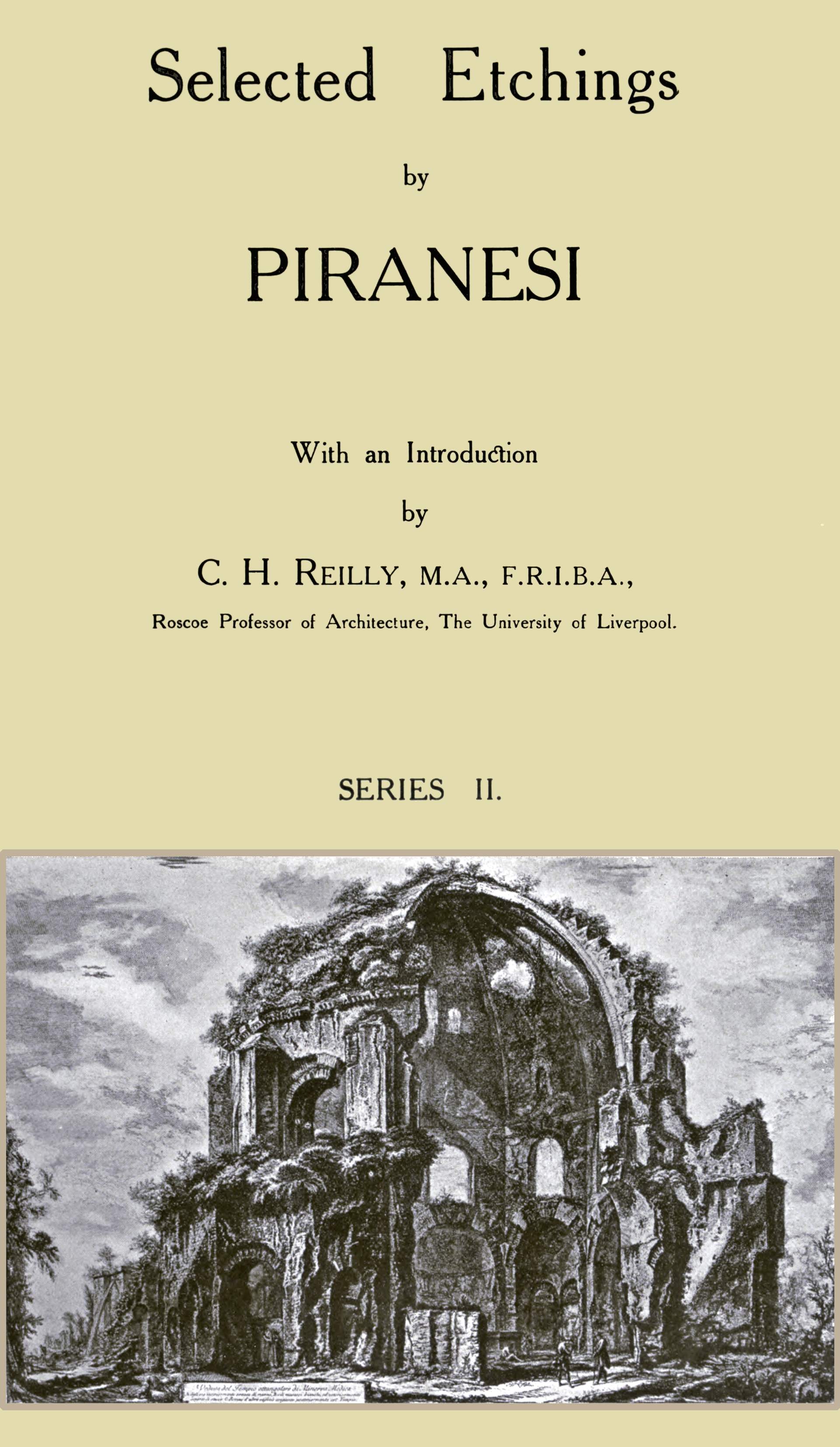 Selected etchings by Piranesi, series 2 Selected etchings by Piranesi, series 2